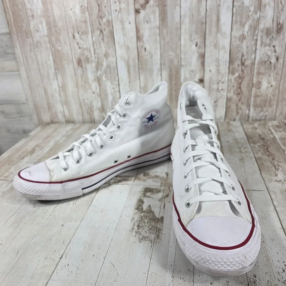 Converse Chuck Taylor All Star High Top White Canvas Sneakers M7650 Womens 16